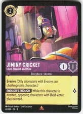 Jiminy Cricket Level Headed and Wise 62/204 Reign of Jafar Disney Lorcana