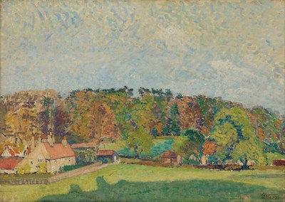 Impressionistisches Landschaftswandbild Ruhige Landschaftsansicht Coun