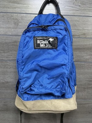The Original Boomer Bag Backpack Suede Bottom Book Back Vintage Blue Kangaroo