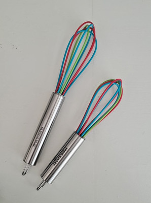 Farberware 2-PC Professional Silicone Mini Whisks 6-1/2'' & 8-1/4'' Heat-Resistant