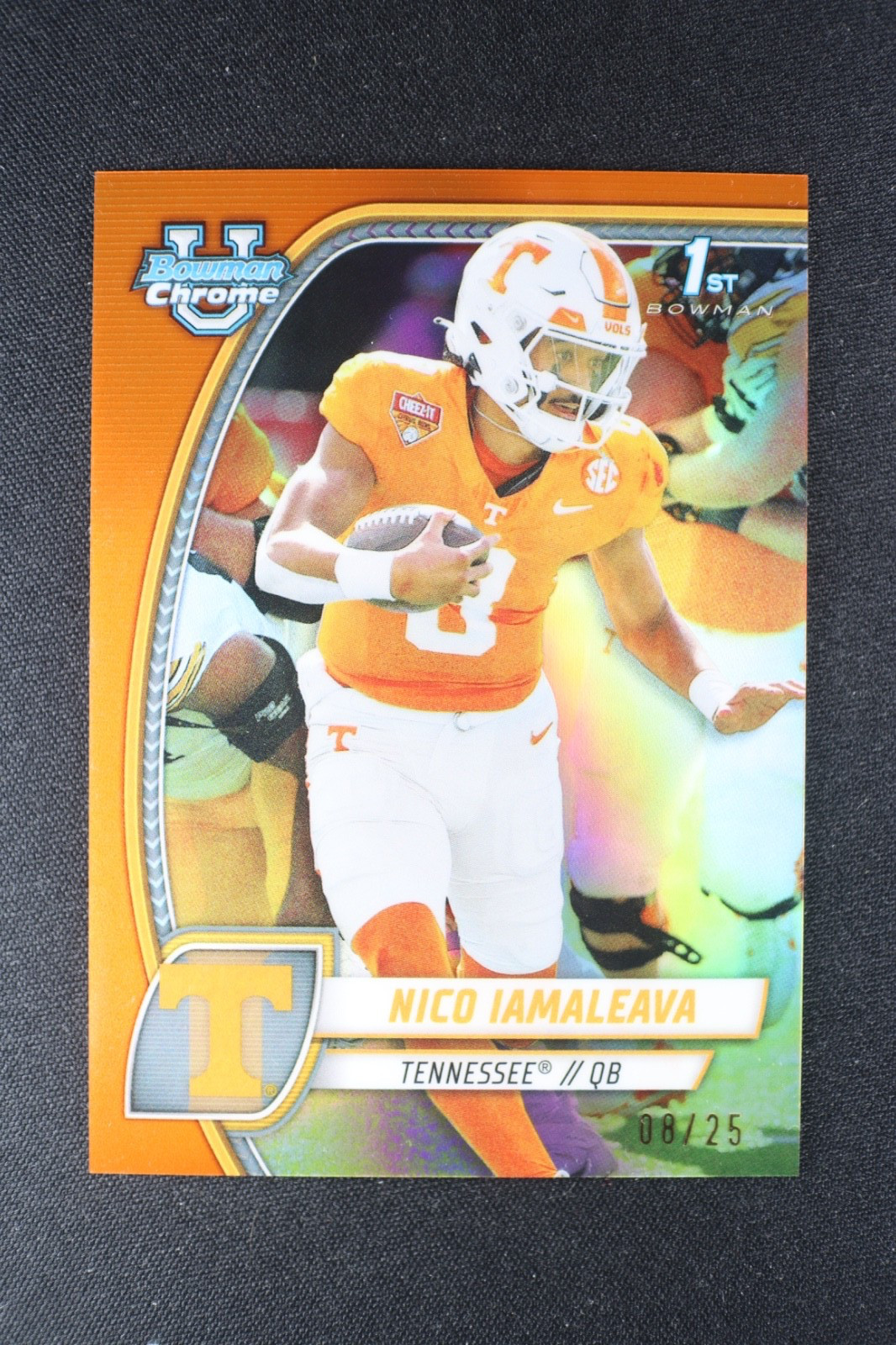 2024 Bowman Chrome U Football Orange Refractor #139 Nico Iamaleava #8/25