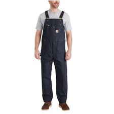 Carhartt Men's Navy Blue Relaxed Fit Reinforced Kick Panel Bib Overalls Sz 44x30