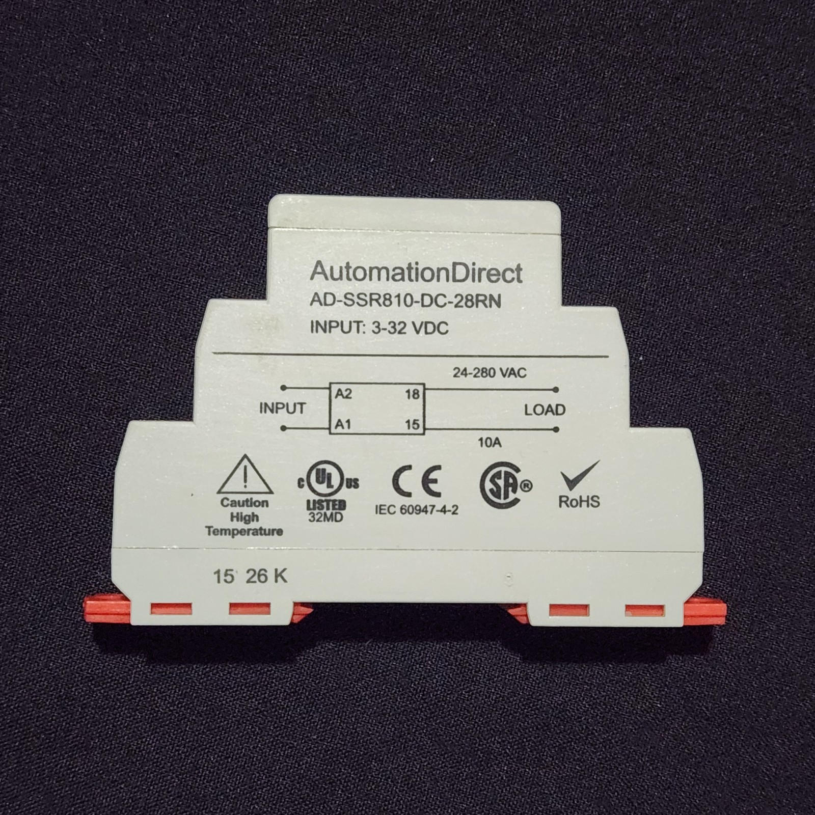 AutomationDirect AD-SSR810-DC-28RN 3-32 VDC Solid State Relay ***OPEN BOX*** DIN