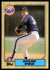 Nolan Ryan 1987 Topps #757 Houston Astros FREE SHIPPING AutographDen