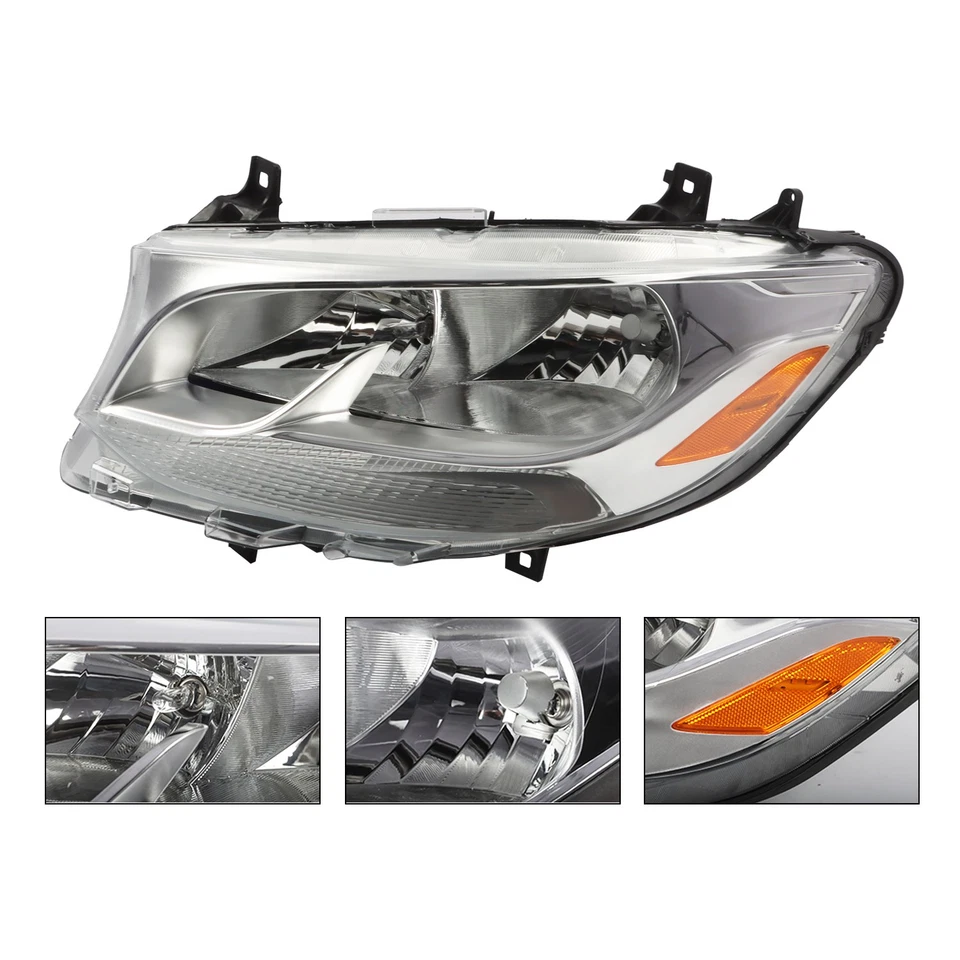 Halogen Headlight For 2019-2024 Mercedes Benz Sprinter W907 Left Driver Side - Image 3 of 4