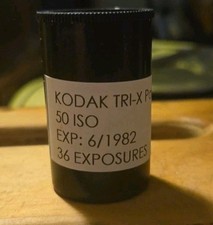 EXPIRED 8 ROLLS Kodak Tri-X Pan B/W 35mm film rolls HAND ROLLED - 6/1982