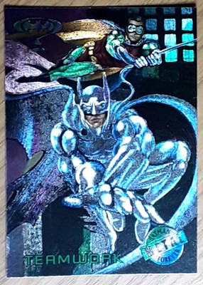 1995 Batman Metal Forever Card 70 TEAMWORK.