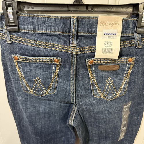 Wrangler Girls' Retro Denver Medium Wash Regular Fit Mid Rise Bootcut Jeans - - Picture 7 of 11