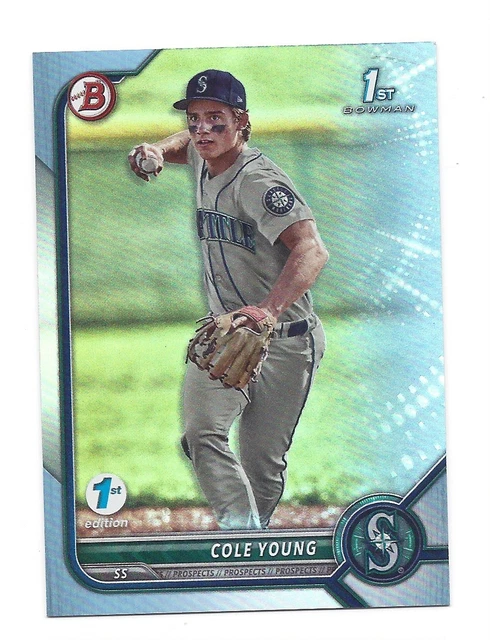 COLE YOUNG 2022 Bowman Draft 1st Edition - Sky Blue Foil  1st BOWMAN  Y609