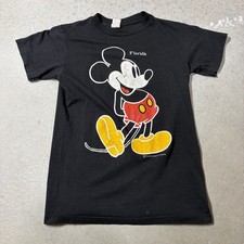 Vintage Mickey Mouse Shirt Size Youth Medium Kids Made In USA Disney 80s