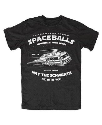 Spaceballs T-SHIRT May The Schwartz RV Car Flying Wings Lord Helmchen