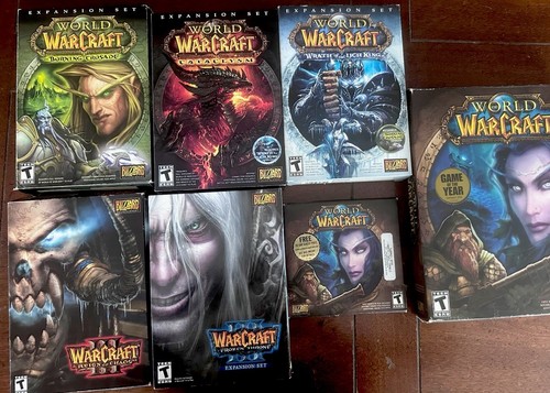 World of Warcraft PC Game Lot – Burning Crusade, Lich King, Cataclysm, WC3 - Picture 2 of 8