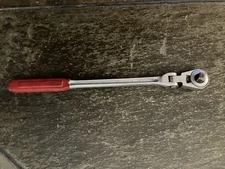 Craftsman 3/8” Drive 11” =V= Flex Head Ratchet With Red Handle /  USA