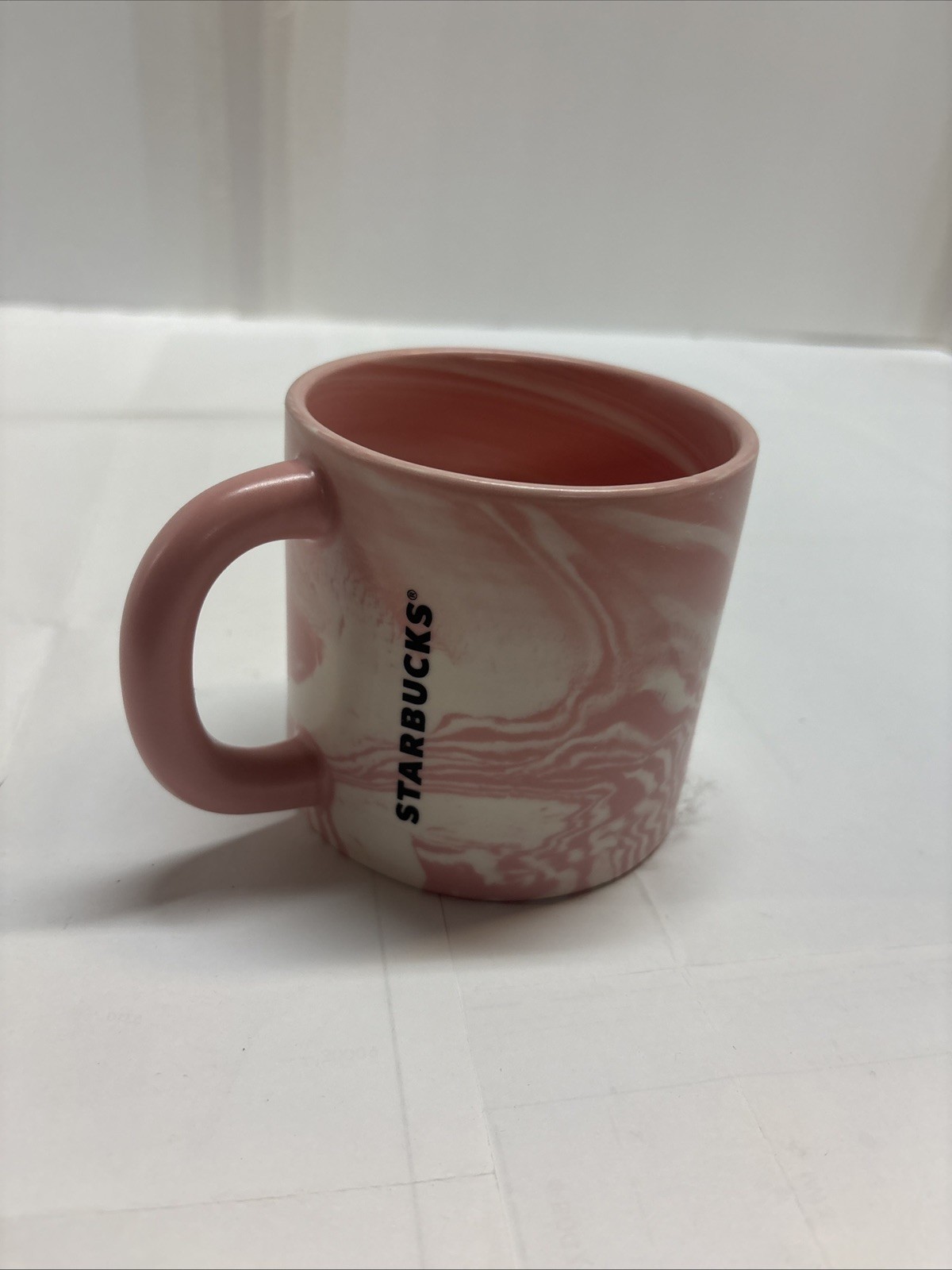 Starbucks 2022 Pink & White Swirl Marble Ceramic Mug holiday season ...