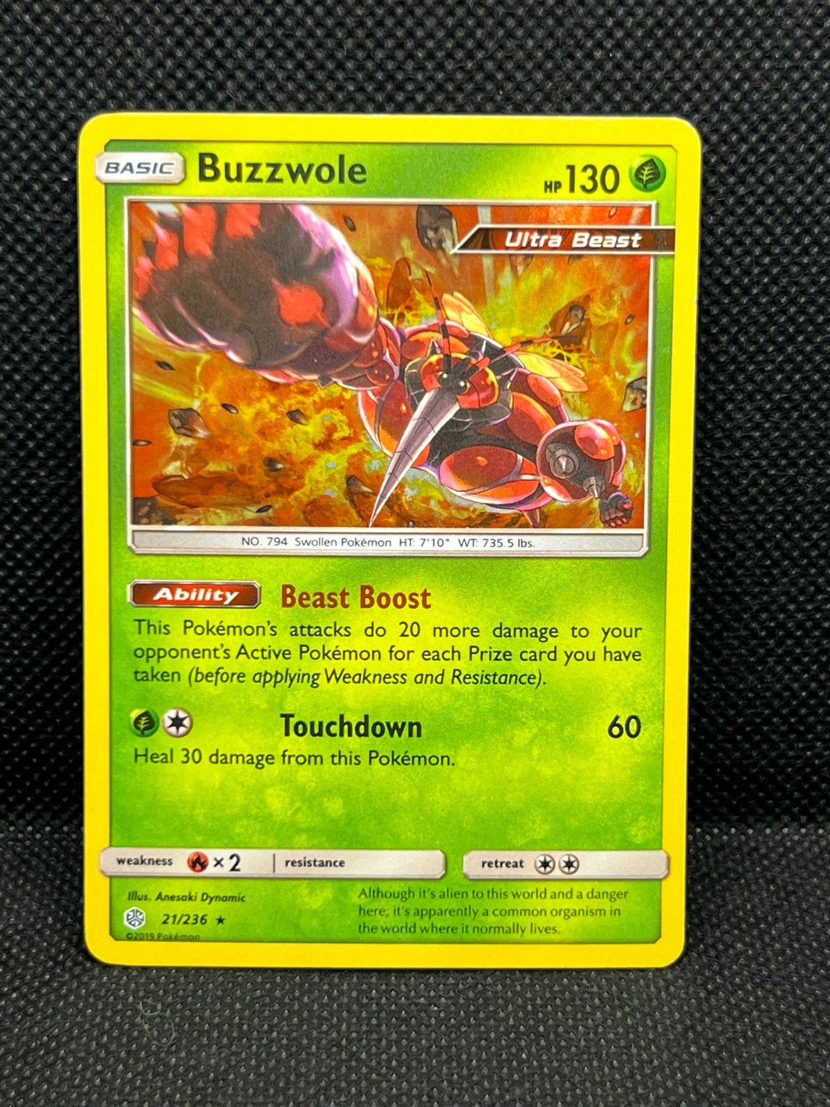 Pokémon Tcg Buzzwole 21/236 Holo Cosmic Eclipse
