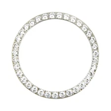 3 CT CREATED DIAMOND BEZEL FOR 36MM ROLEX DATEJUST 1601 16013,16233,116200 WHITE