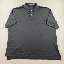 Polo Ralph Lauren Polo Shirt Mens 2XB Black Short Sleeve Rugby Golf Classic Pony