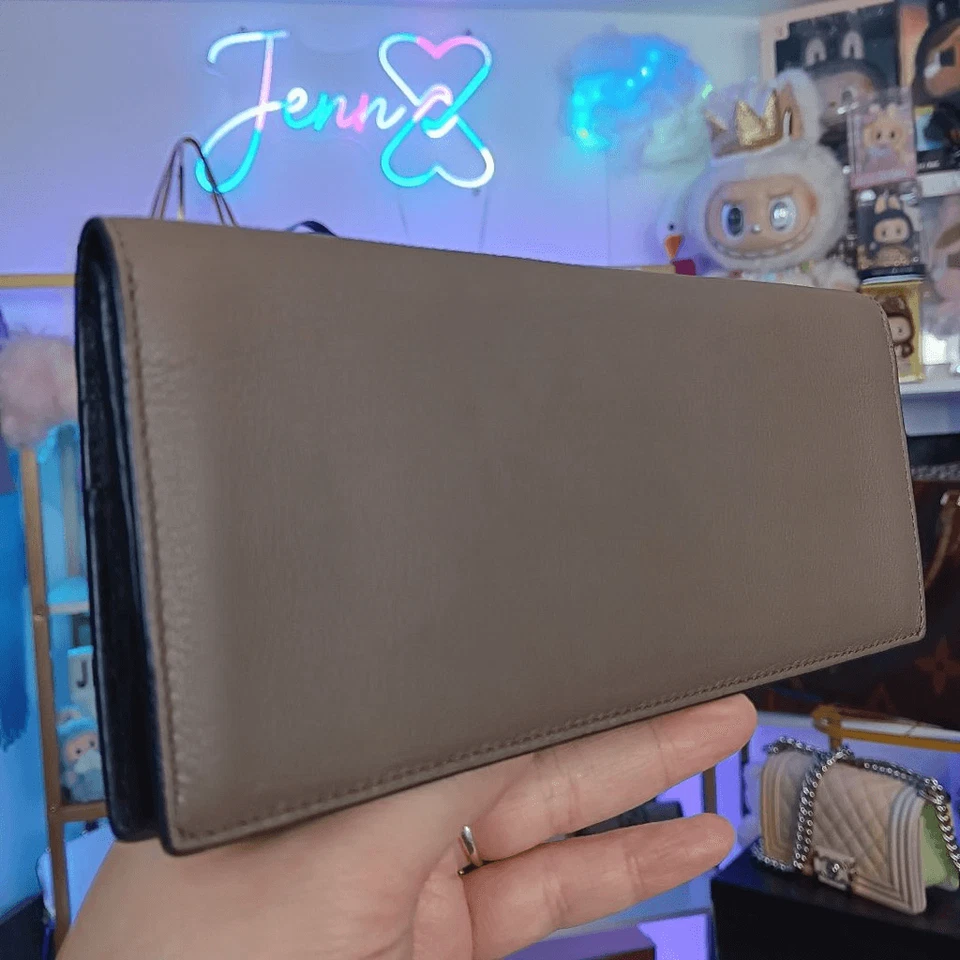 Cartera Loewe Edición Limitada Calavera Cuero Marrón Tostado Talla Grande Doble Plegable Para Hombre Wo’s Foto 4 de 4