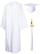 Matte Graduation Gown Cap Tassel Set 2025 for High School and Bachelor