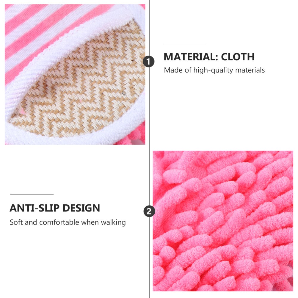 SAOLA 1 paire de pantoufle en microfibre pour sol de nettoyage de nettoyage de vroche