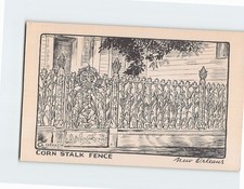 Postcard Corn Stalk Fence New Orleans Louisiana USA