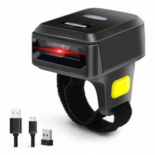 SYMCODE 1D Wireless Bluetooth Ring Barcode Scanner Reader for Mac OS Android iOS