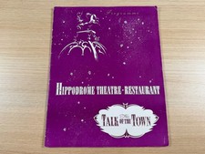 Talk of the Town Hippodrome Ron Moody Floor Show Programme London 1958