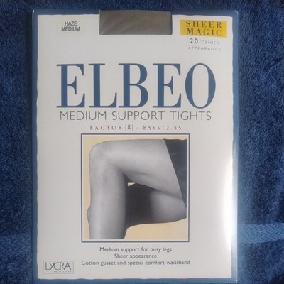 Elbeo 20 Den Sheer Magic Factor 8 Tights, Size Medium in Haze