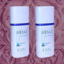2 Obagi Nu-Derm Foaming Gel Facial Cleanser 2 fl oz/60 ml  Total 4 fl oz/ 120 ml