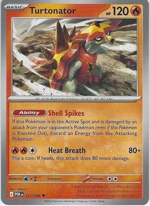 Turtonator - 017/088 Uncommon ME03: Perfect Order NM