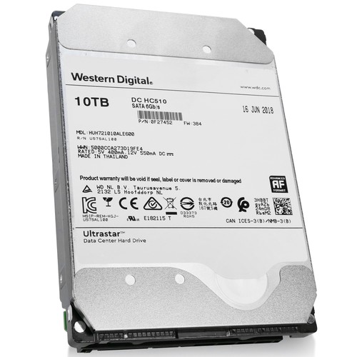 WD Ultrastar DC HC510 10TB HUH721010ALE600 0F27452 7.2K SATA 3.5" HDD - Grade B - Picture 5 of 9