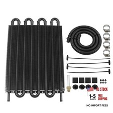 Universal Transmission Oil Cooler Kit,Aluminium alloy Tube and Fin 8 Pass Black