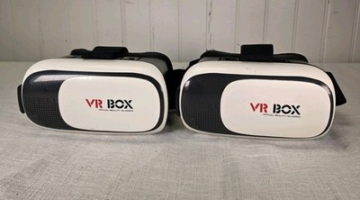 Pair Of 2 3D Virtual Reality VR BOX Glasses Headset 