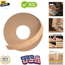Red Oak Edge Banding, 1 inch x 25ft roll of Veneer Edge Banding Pre-glued Fle...
