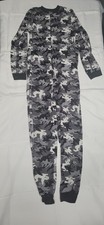 Camouflage Ghost Blanket Sleeper Pajamas Size XL 14/16