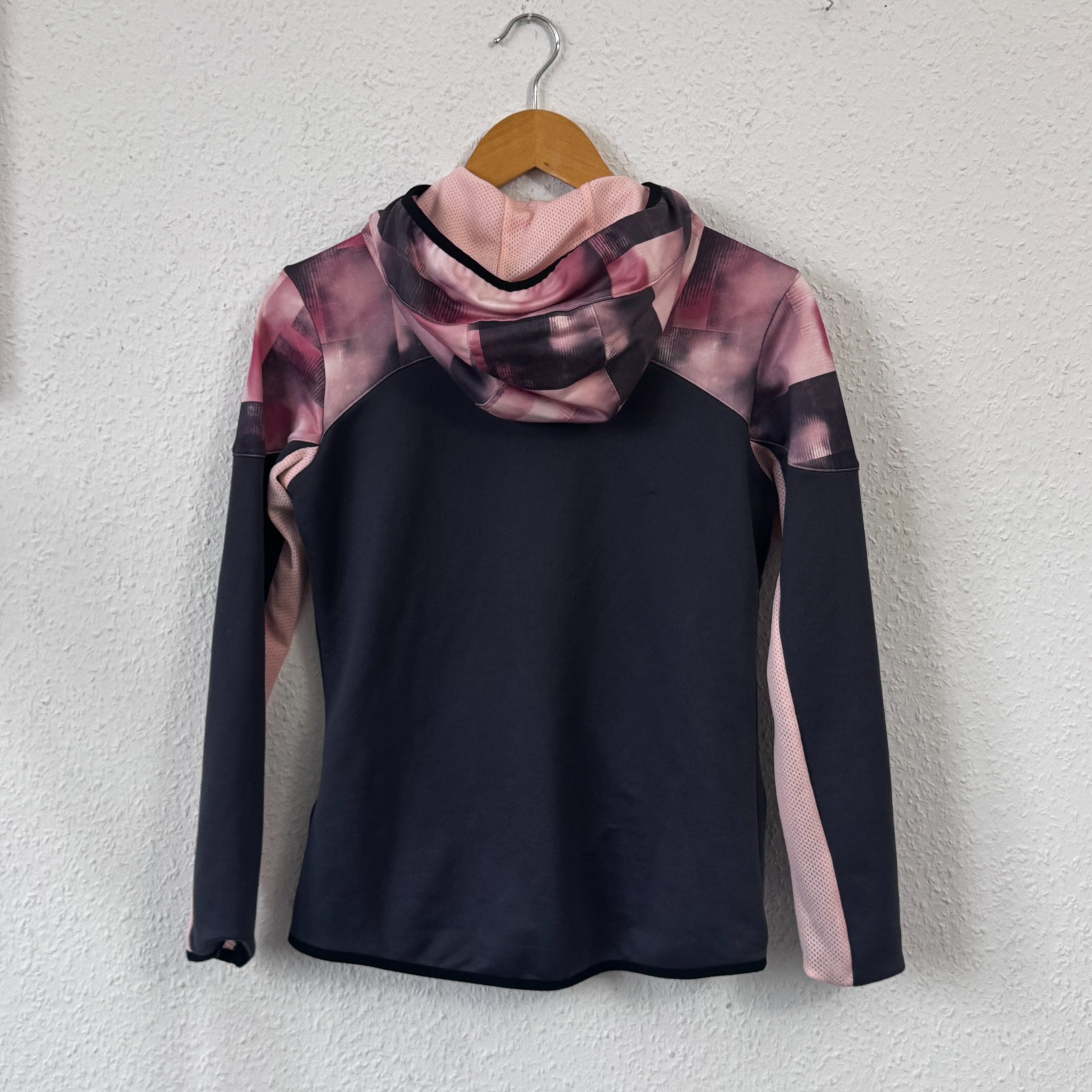 Decathlon Girls' S500 Full Zip Hooded Training Jacket - Pink/Black (Age 14-15) image 5
