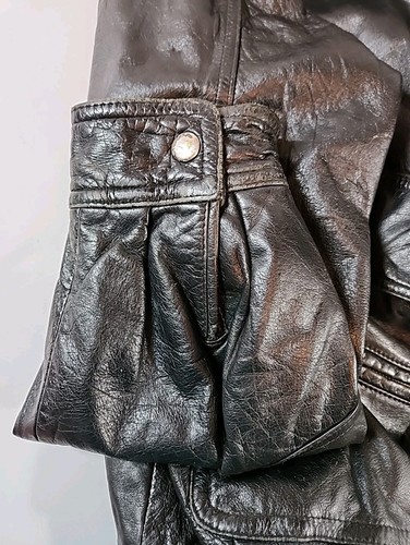 Vintage Members Only Genuine Leather Bomber Motorcycle Jacket Men's Sz LG Black - Picture 19 of 24