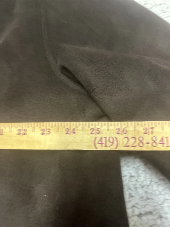 Perry Ellis Portfolio Brown Full Zip Faux Fur Lined Bomber Jacket Mens XXL - Image 4 of 4