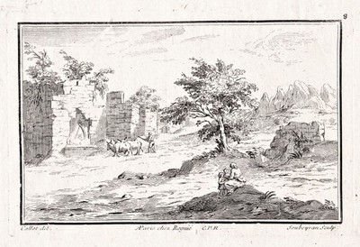 Landscape Landschaft Soubeyran Jacques Callot gravure engraving Kupferstich 1750