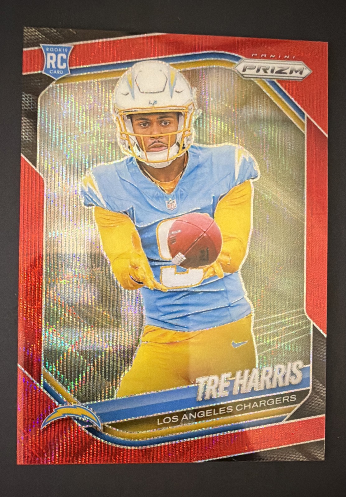 2025 Panini Prizm - Rookies Tre Harris #371 Red Wave Prizm /149 (RC)