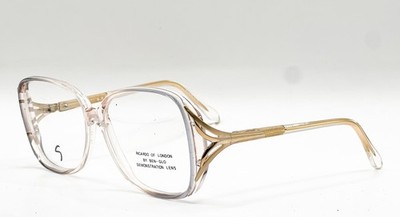 NEW BEN-GLO RICARDO OF LONDON GRAY AUTHENTIC EYEGLASSES 56-16