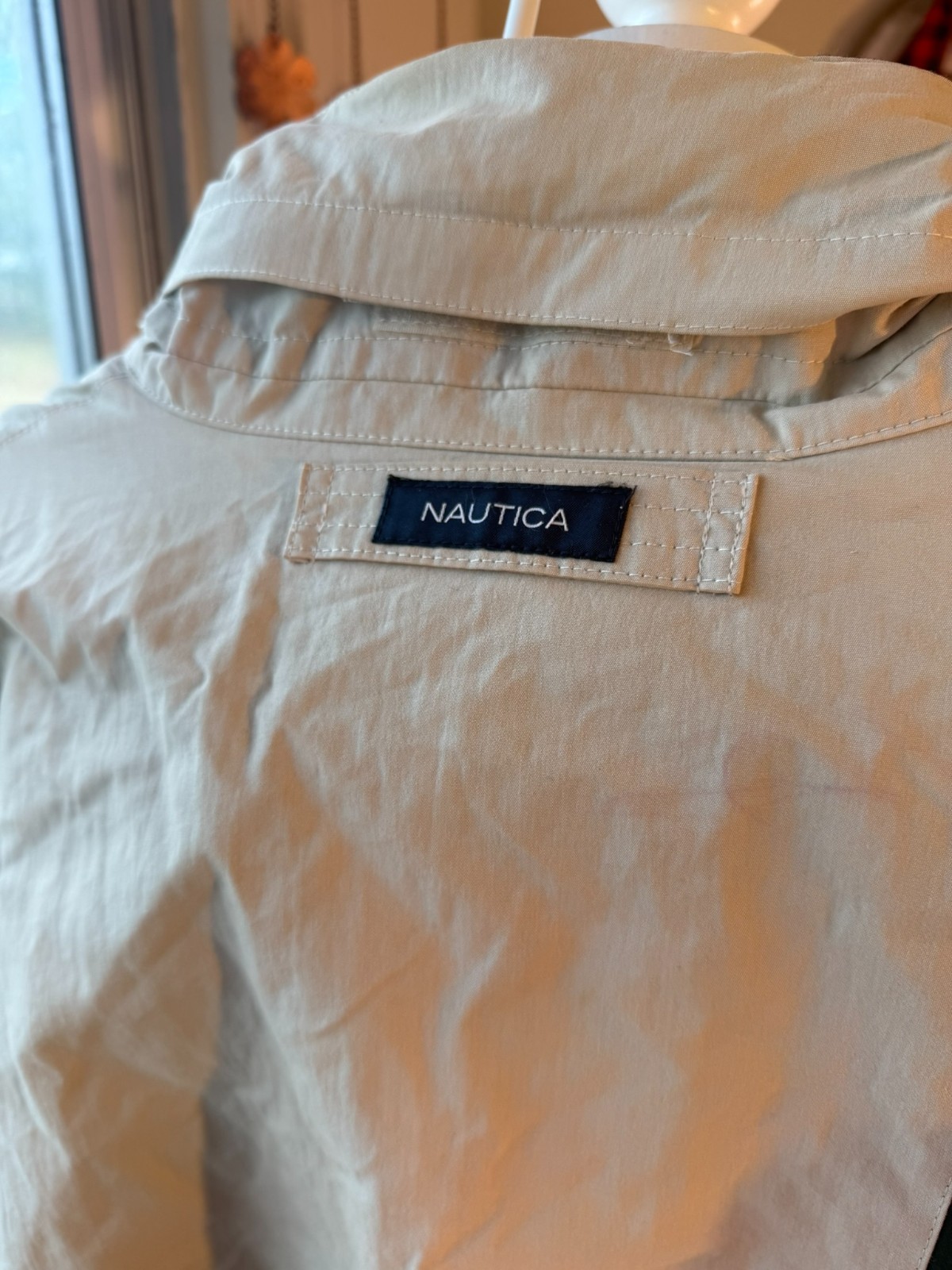 Vtg 90s Y2K NAUTICA Bomber Jacket REVERSIBLE Coat Hood COLORBLOCK N83 Preppy image 8