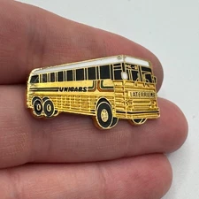 Vtg Unicars Laterrière Coach Bus Logo Gold Tone Enamel Lapel Pin Laterriere RARE