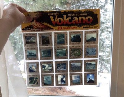 Vintage 1980 Mt St Helens Eruption 20 Color Slide Set Holiday Film