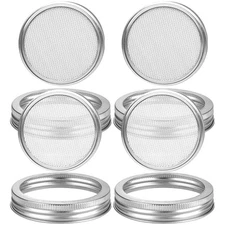 4PCS Stainless Steel Sprouting Lids – Regular Mouth Mason Jars Lids for Ge