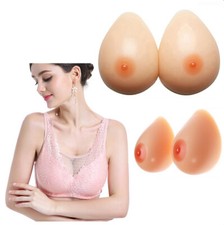 Self-adhesive Silicone Breast Forms Fake Boobs Crossdresser Bra EnhancerInserts