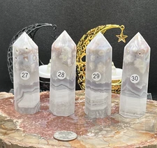 Natural amazing Pink Banded Flower Agate L@@K Free ship