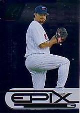 2005 Zenith Epix Purple Play #3 Johan Santana /350 - NM-MT