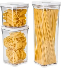 Vakuen Premium Airtight Food Storage Containers, 3PC-SET, Smart One-Click Seal