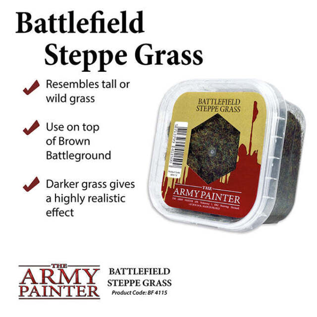 Battlefields Basing: Steppe Grass - Scenery Diorama Wargaming Warhammer